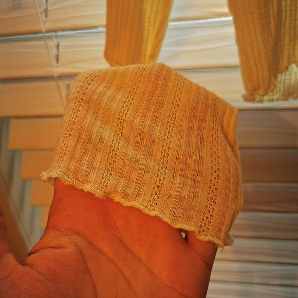 Off White Cream Ribbed Tie-Front Cardigan - Picture 7 of 11